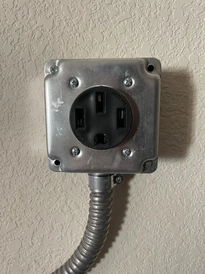 NEMA 14-50 outlet installed for Smart Home Electrical in Sheldon